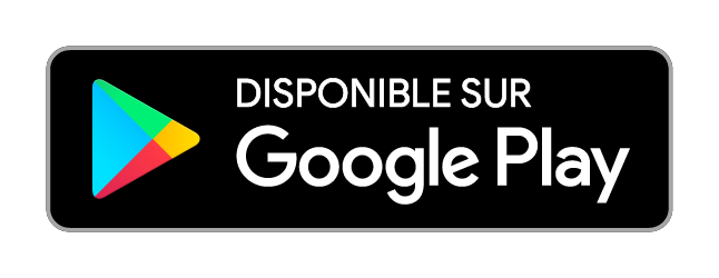 Logo noir pour le téléchargement de l'application sur Google Play